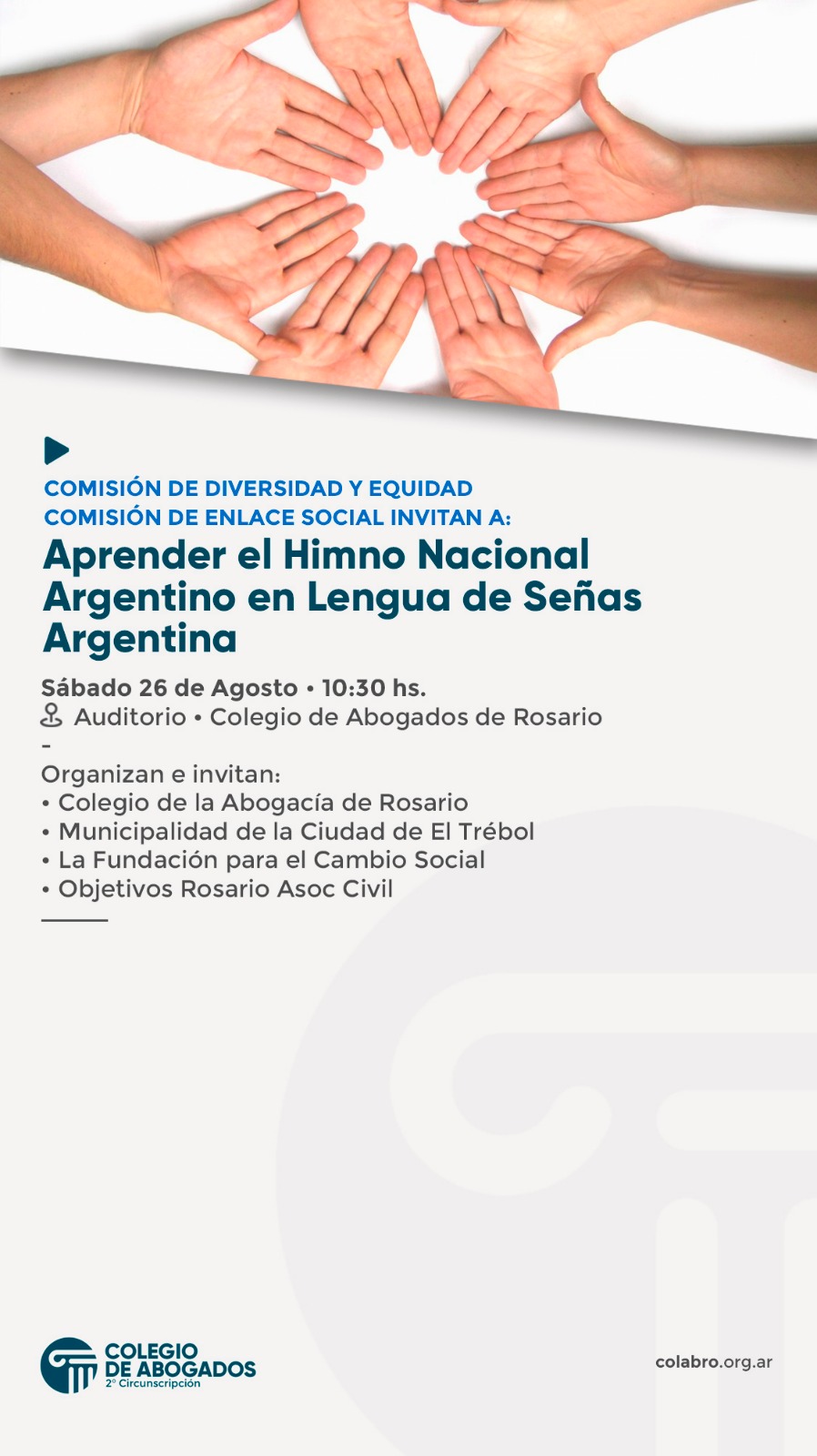  Aprender el Himno Nacional Argentino en Lengua de Señas Argentina - 26/08/2023