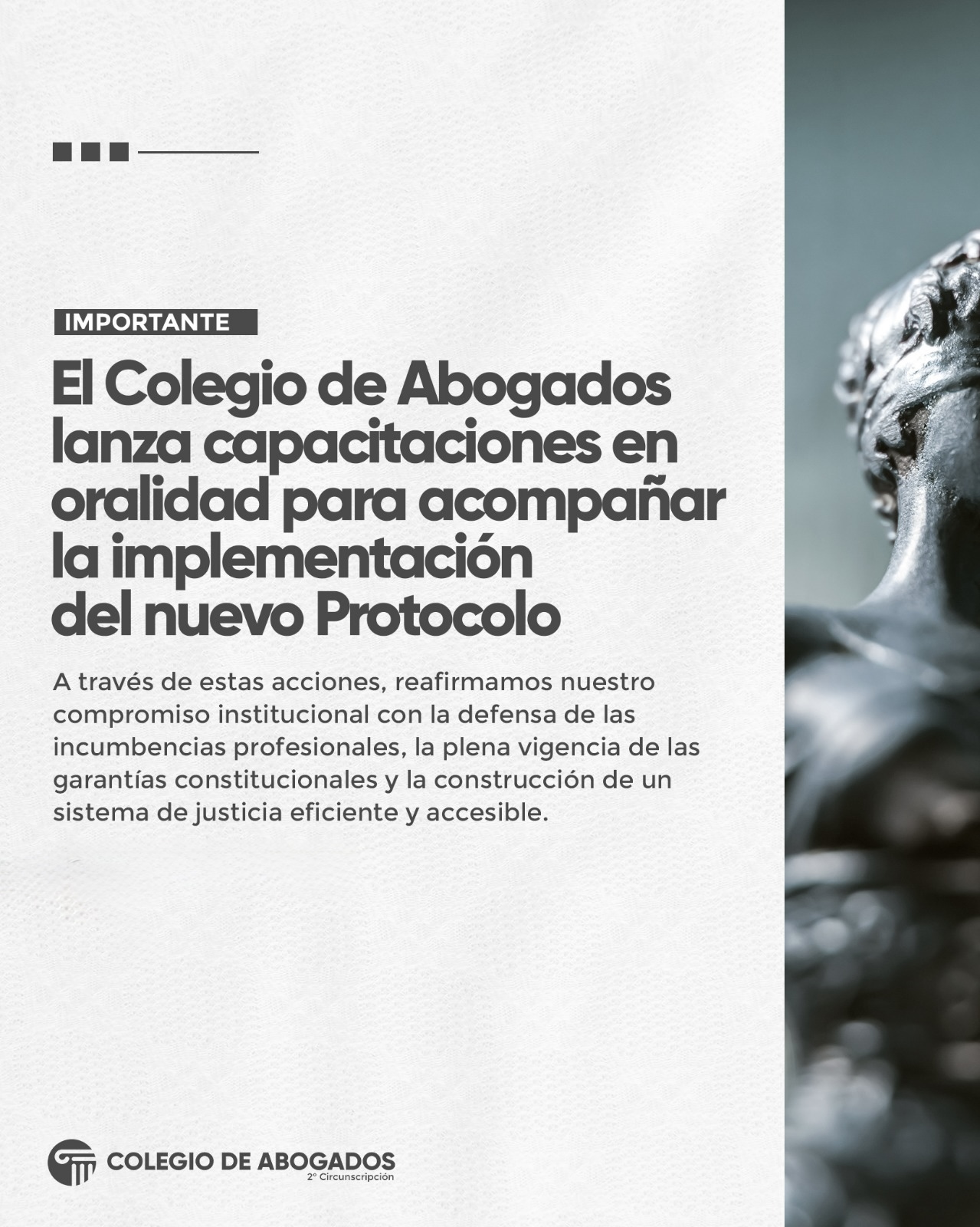 Capacitaciones en oralidad para acompañar la implementación del nuevo Protocolo