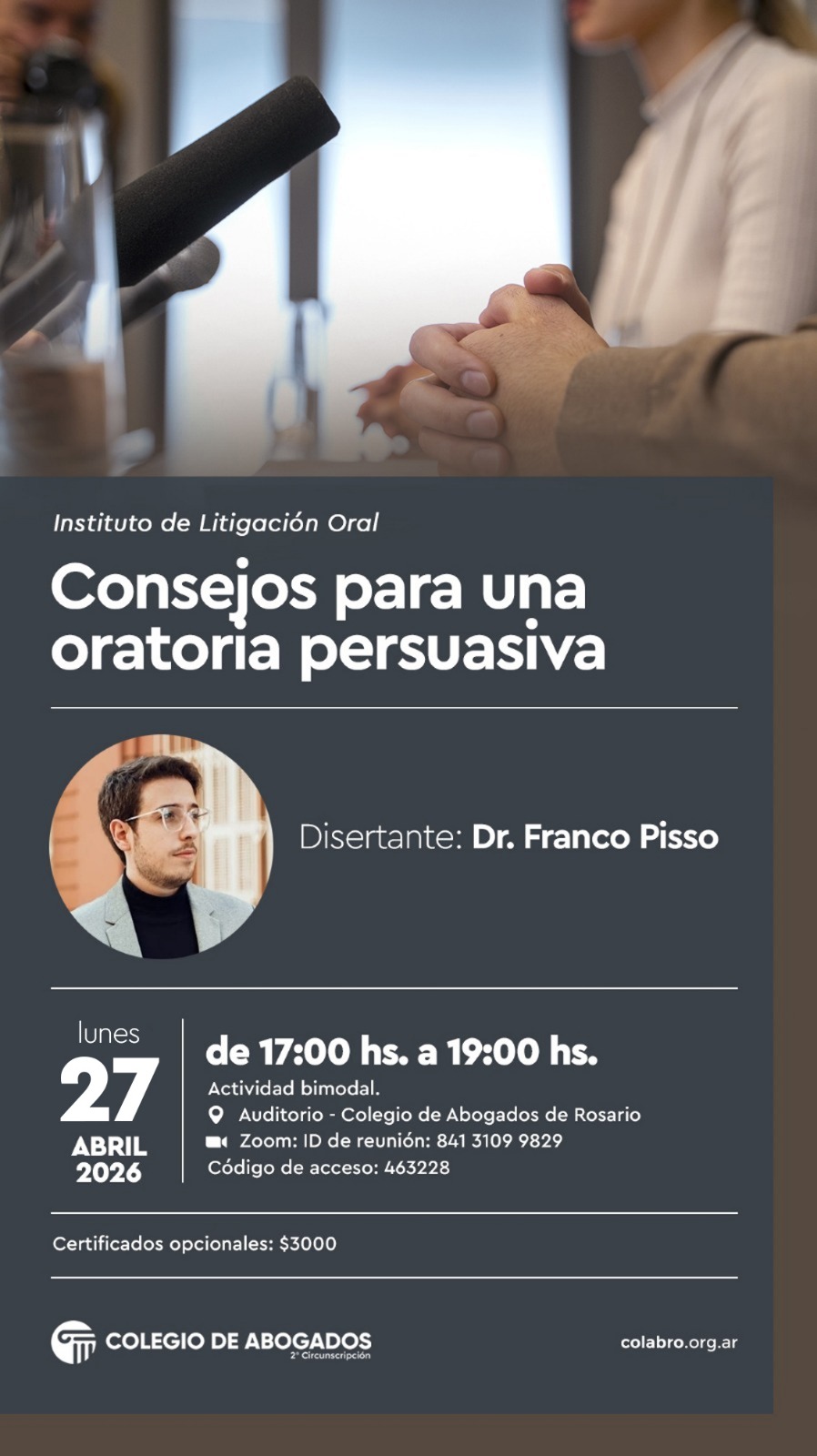Consejos para una oratoria persuasiva - 27/04/2026