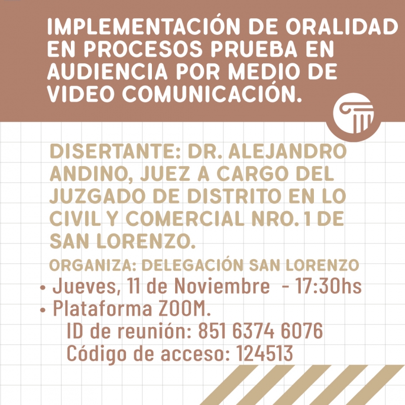  IMPLEMENTACIÓN DE ORALIDAD EN PROCESOS PRUEBA EN AUDIENCIA POR MEDIO DE VIDEO COMUNICACIÓN.