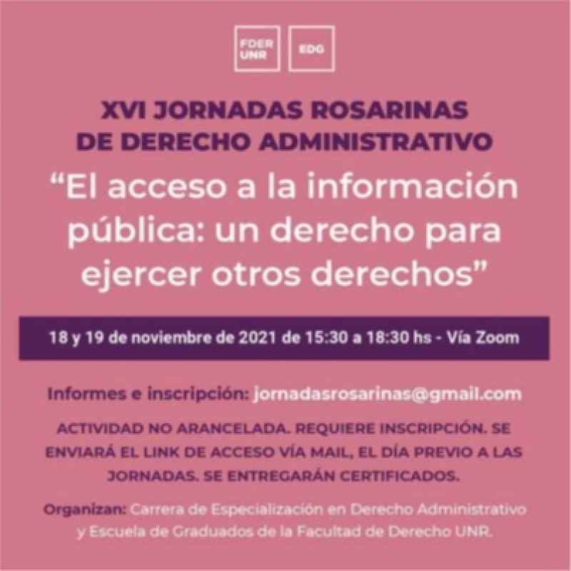 XVI Jornadas Rosarinas de Derecho Administrativo