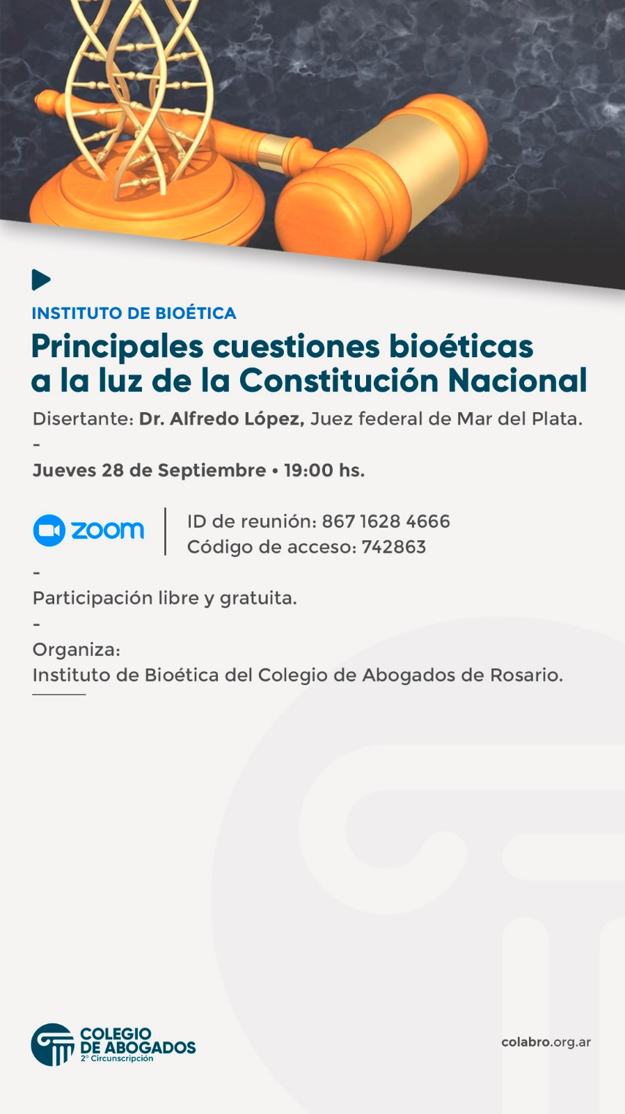 Principales cuestiones bioéticas a la luz de la Constitución Nacional - 28/09/2023