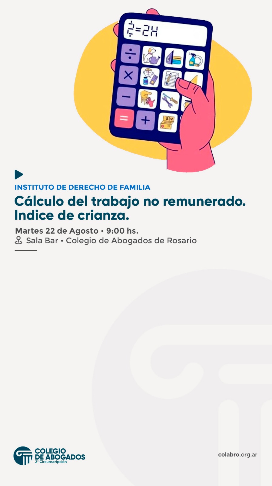 Calculo del trabajo no remunerado - índice de crianza - 22/08/2023